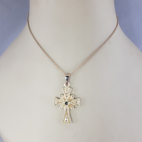 14 Karat Yellow Gold Cross Pendant #16238 - Picture 6 of 7